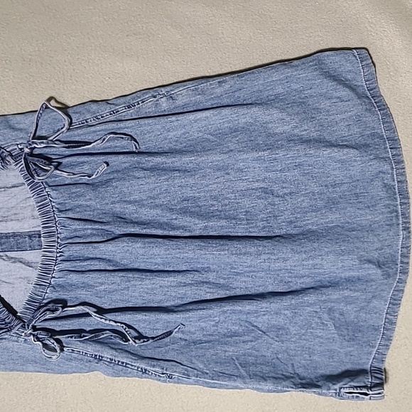 GAP Women's Sleeveless Blue Jean Denim Button-Down Dress - Size Small - Picture 10 of 11